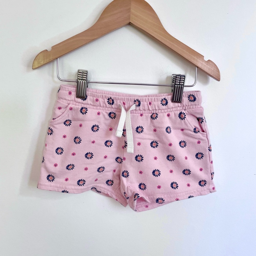 5/$20💥Starburst Flowers Sweatshorts / Dolphin Shorts, Pink Soft French Terry